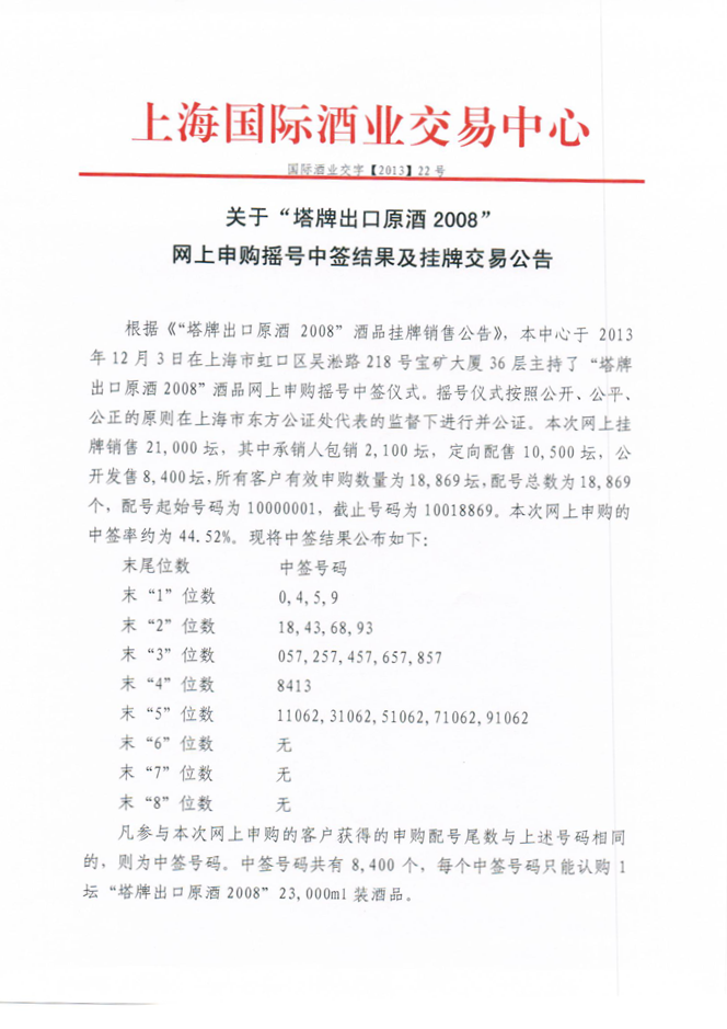 关于“塔牌出口原酒2008” 网上申购摇号中签结果及挂牌交易公告1.png